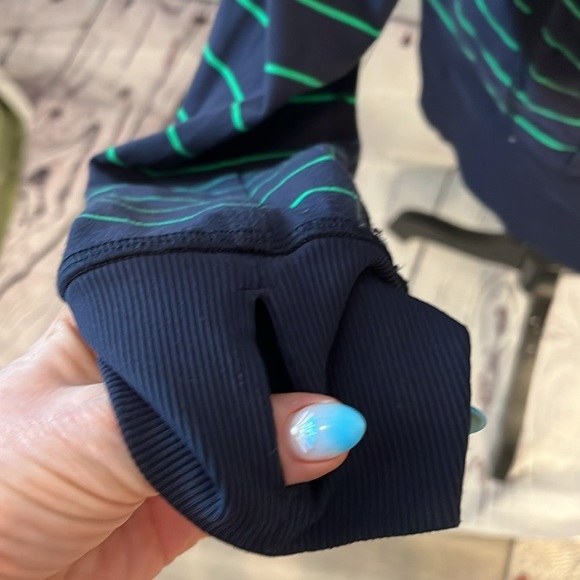 Lululemon Nice Asana Jacket in Shalom Stripe/Inkwell Pockets Zipper Yoga Size 12 - Picture 5 of 11
